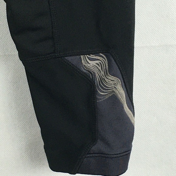 Nike Dri Fit Leggings Women Sz M Black Stretch Knit Capri Cropped Athletic Pant - Picture 5 of 11